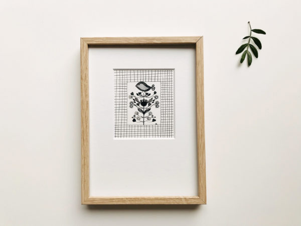 fleur d'hiver peinture